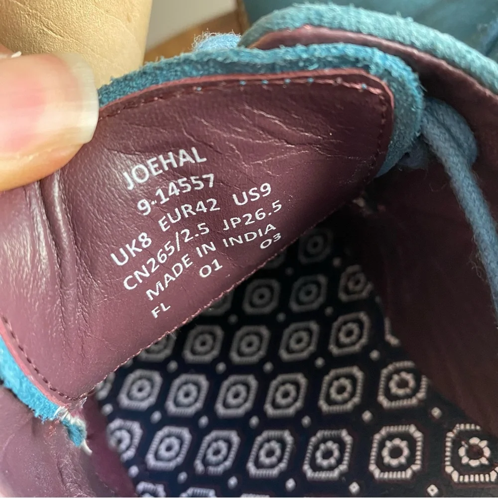 Ted BakerJoehal Derby Shoes blue Teal turquoise Suede derby Oxfords shoes 9 men